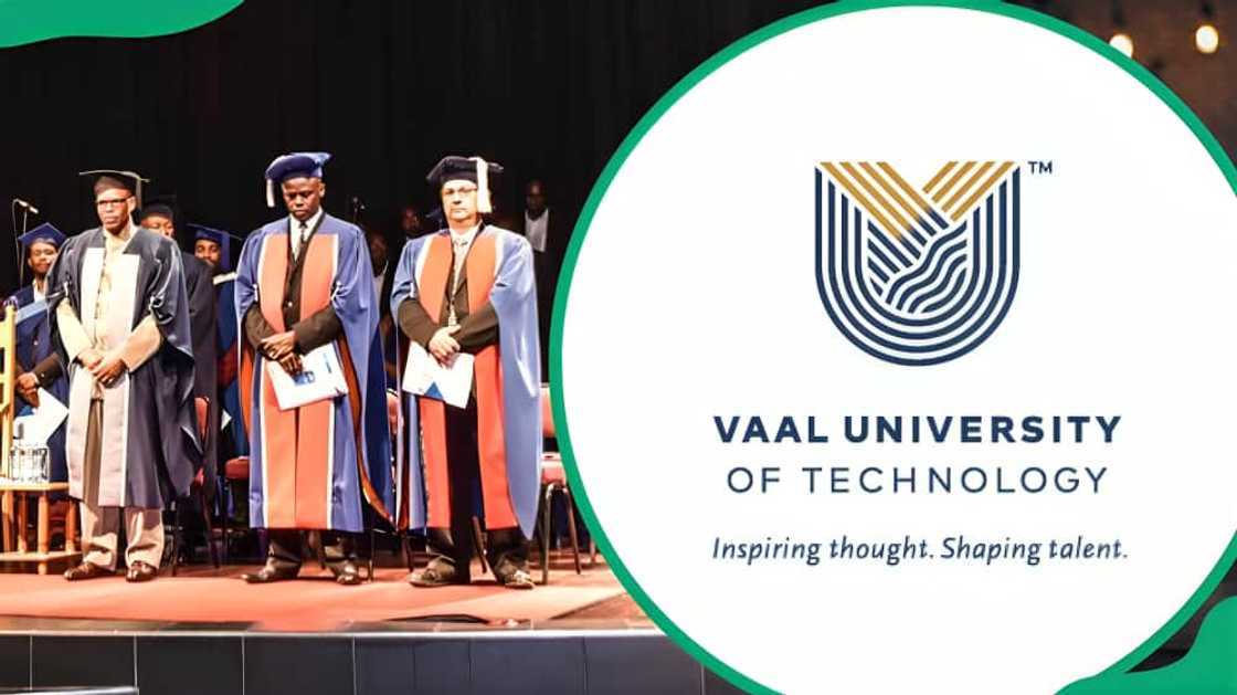 Vaal University graduates and official logo Vaal University graduates and official logo
