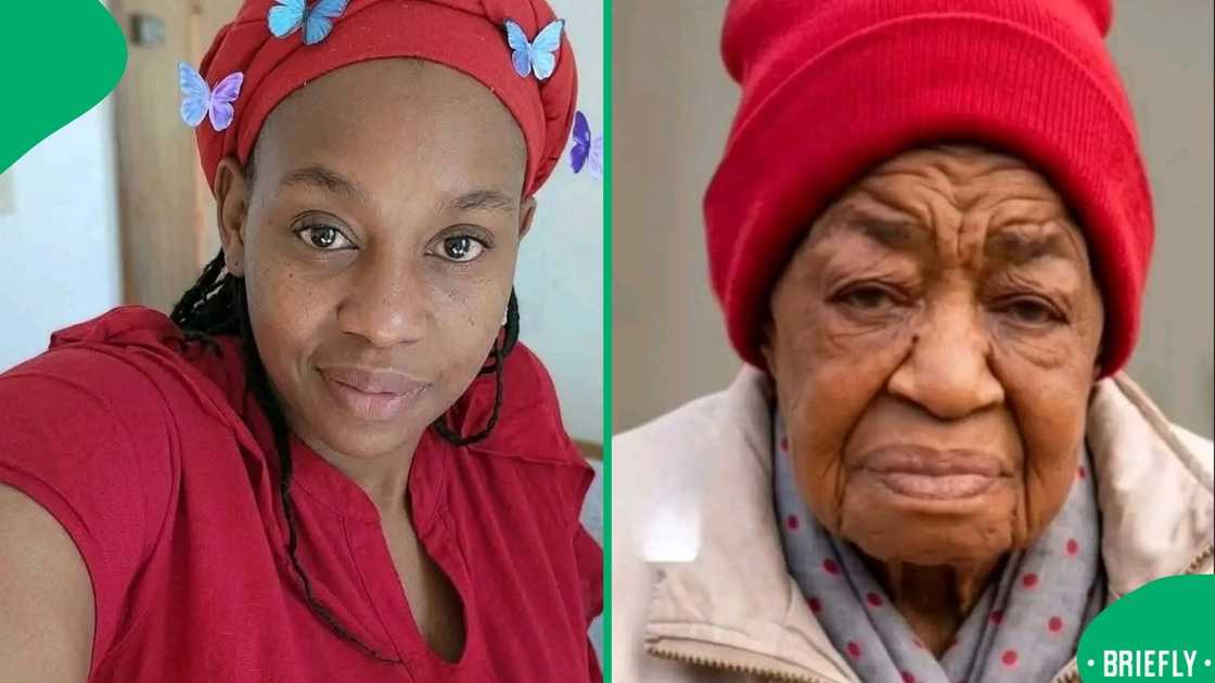 The visual on the right showed the 31-year-old woman currently