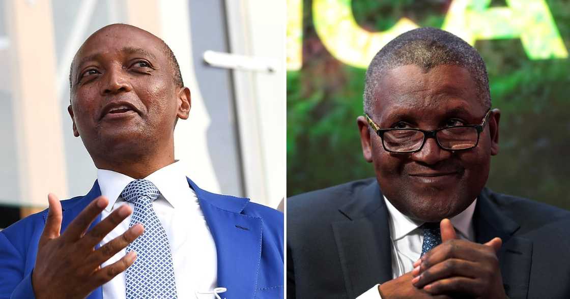 African billionaires Patrice Motsepe and Aliko Dangote African billionaires Patrice Motsepe and Aliko Dangote