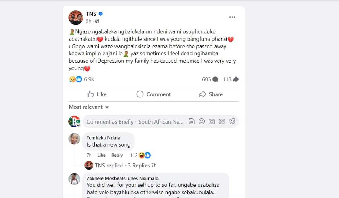 TNS blamed his family for leading him to depression TNS blamed his family for leading him to depression