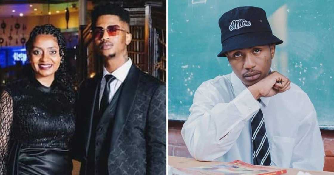 Emtee says his wife, Nicole Chinsamy, is making serious accusations about him because she wants money.