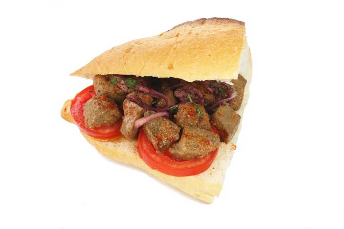 Fried liver and bread Fried liver and bread