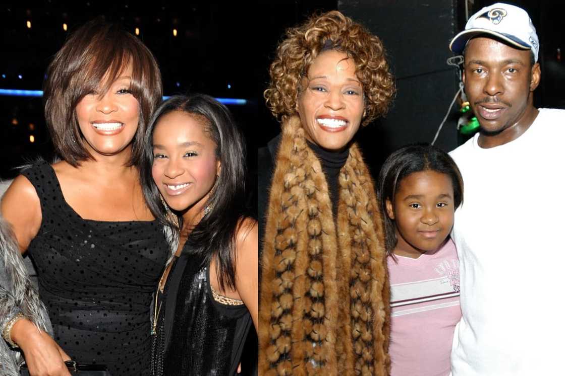 Whitney Houston, Bobbi Kristina Brown and Bobby Brown Whitney Houston, Bobbi Kristina Brown and Bobby Brown