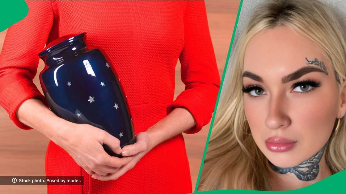 A woman shared that her son ate her father's ashes. A woman shared that her son ate her father's ashes.