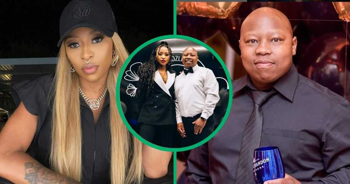 DJ Zinhle and her brother Zenzele showed sibling love during her set. DJ Zinhle and her brother Zenzele showed sibling love during her set.