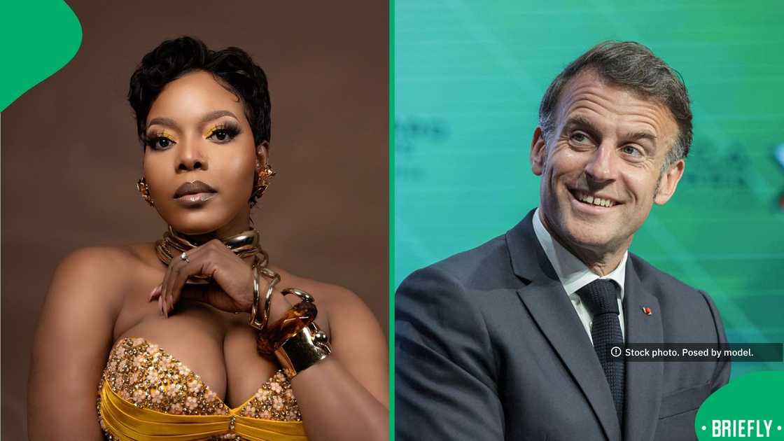 The visual on the left showed singer and songwriter Nomcebo