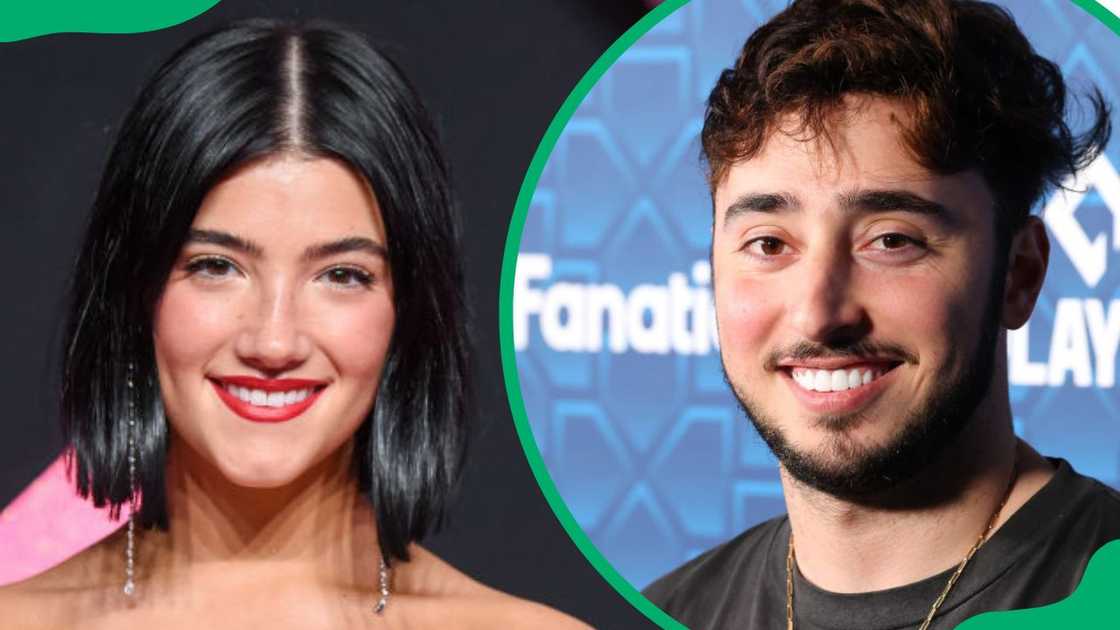TikToker Charli D'Amelio at the 2023 MTV Video Music Awards (L). Zack Bia at the City Market Social House in 2022 (R) TikToker Charli D'Amelio at the 2023 MTV Video Music Awards (L). Zack Bia at the City Market Social House in 2022 (R)