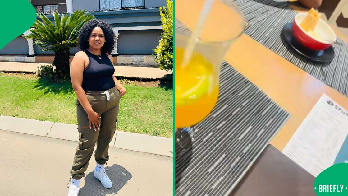 The young lady ended up paying R4.70 on a total bill of R305.90