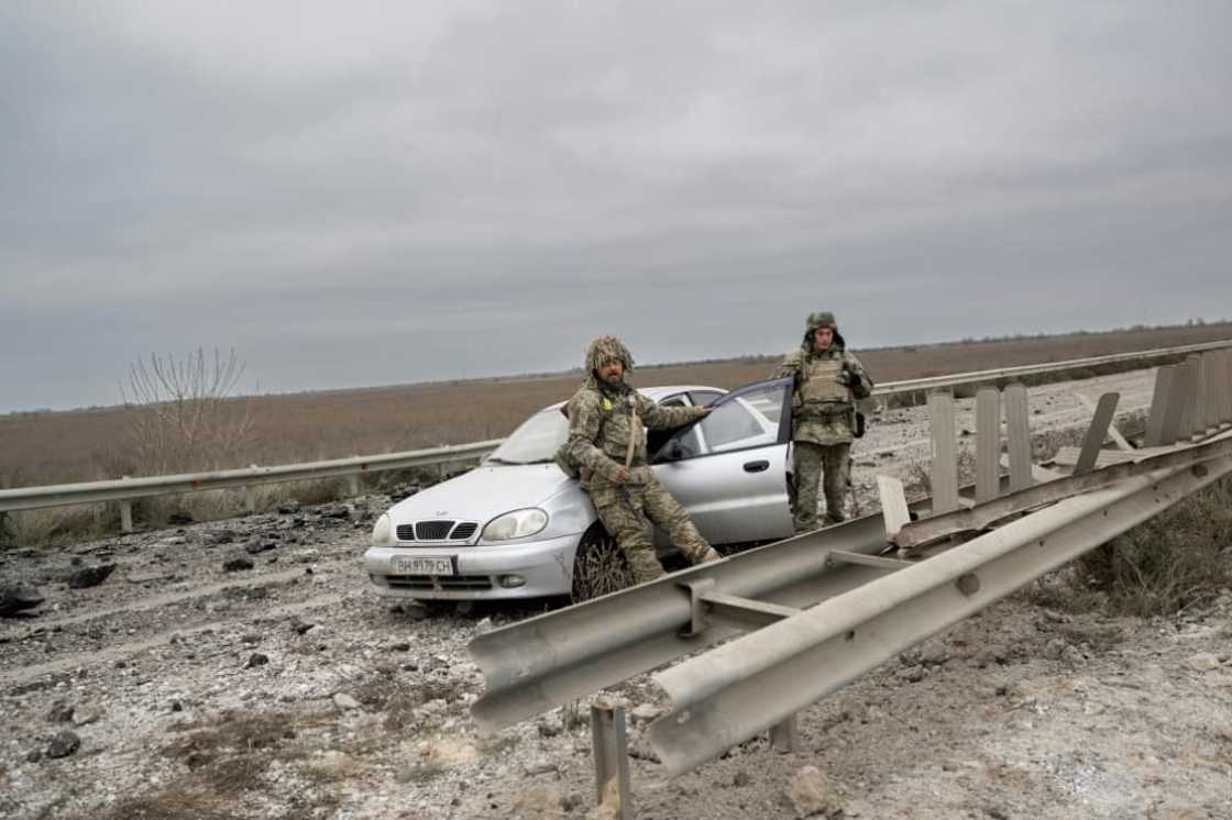 The battle for Kherson destroyed the main roads leading into the southern city The battle for Kherson destroyed the main roads leading into the southern city