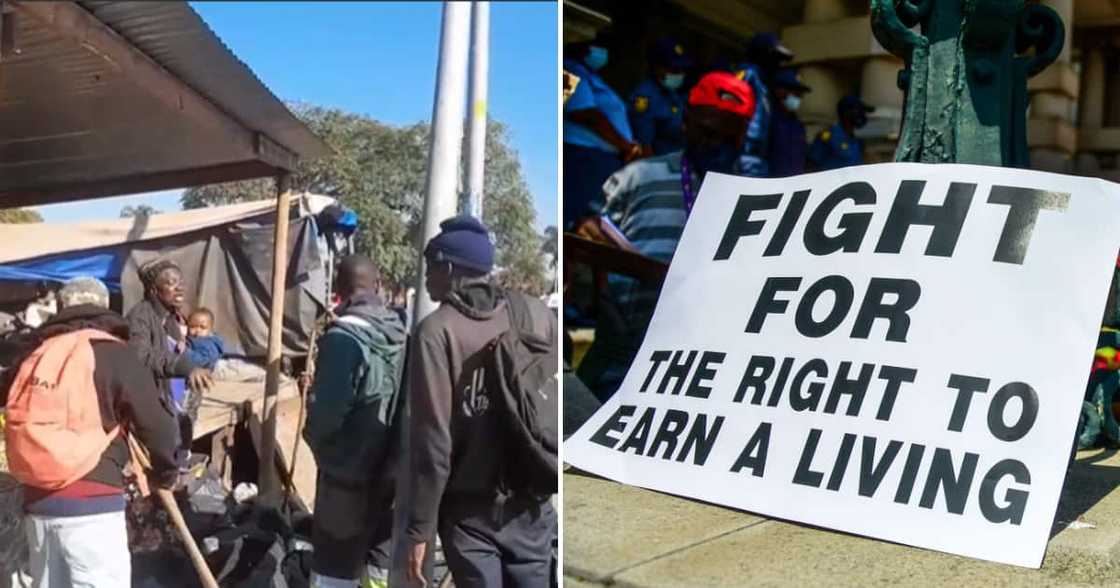 Stalls belonging to foreign nationals were ransacked during an anti-immigration protest in Marabastad Stalls belonging to foreign nationals were ransacked during an anti-immigration protest in Marabastad