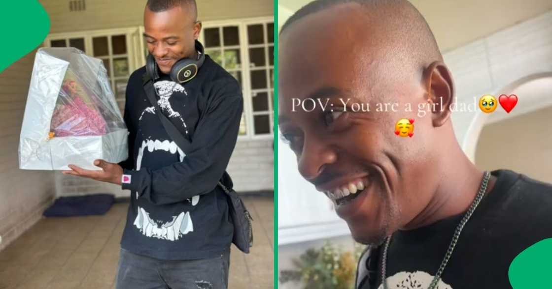 A father reacted emotionally to his daughter's stunning birthday cake. A father reacted emotionally to his daughter's stunning birthday cake.