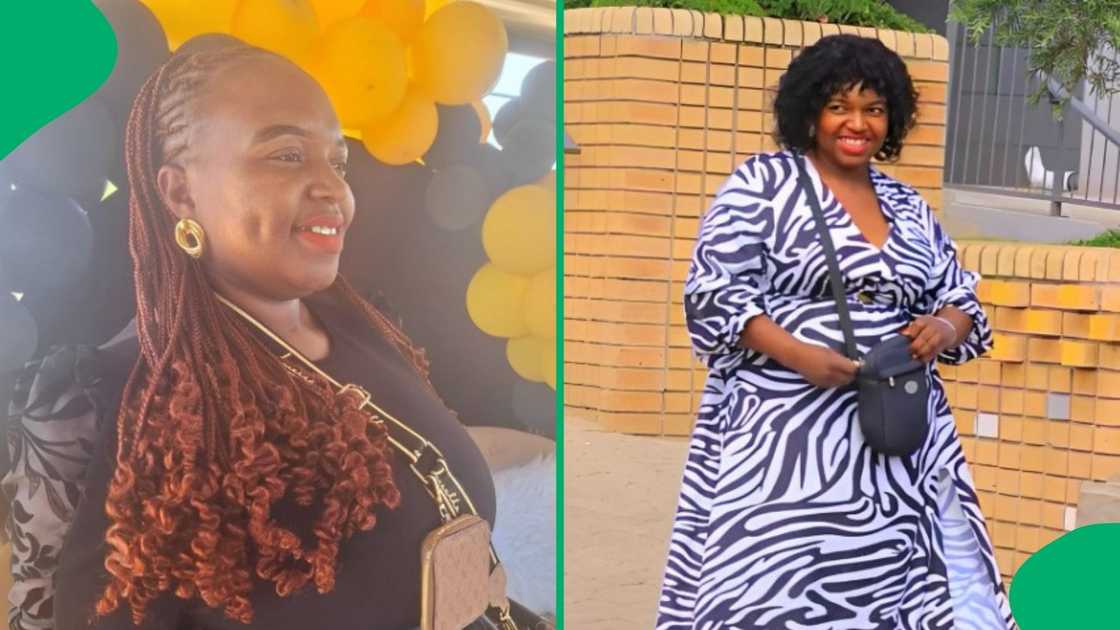 A woman showed how she carried two little boys on her back. A woman showed how she carried two little boys on her back.