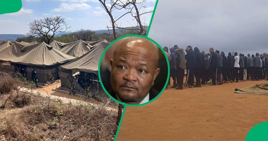 Police Minister Senzo Mchunu said the alleged military camp that was discovered in Mpumalanga, flouted PSIRA regulations. Police Minister Senzo Mchunu said the alleged military camp that was discovered in Mpumalanga, flouted PSIRA regulations.