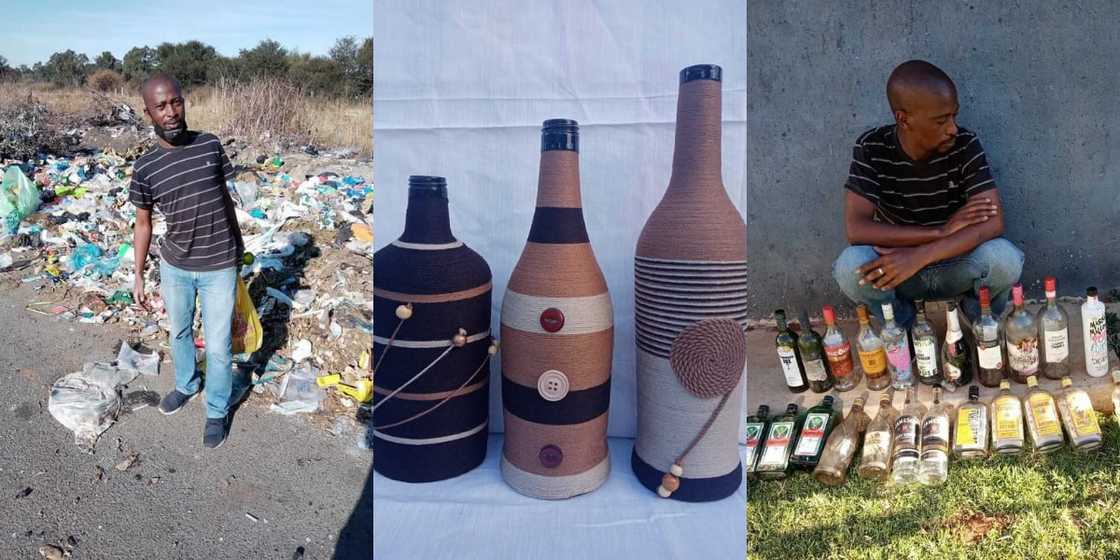 Jakkalas Monyamane, recycle, bottles, decor Jakkalas Monyamane, recycle, bottles, decor