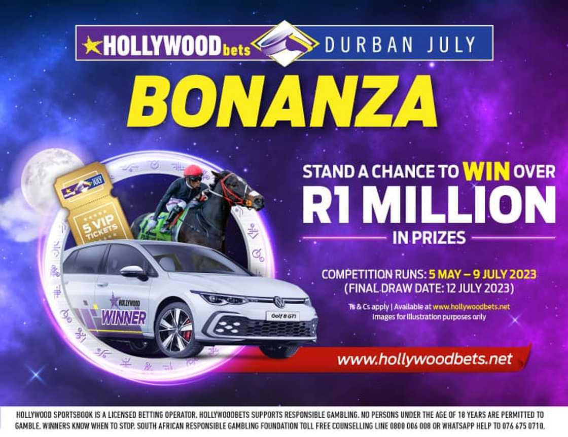 Hollywoodbets, Durban July, Volkswagen, R1 million, prizes Hollywoodbets, Durban July, Volkswagen, R1 million, prizes