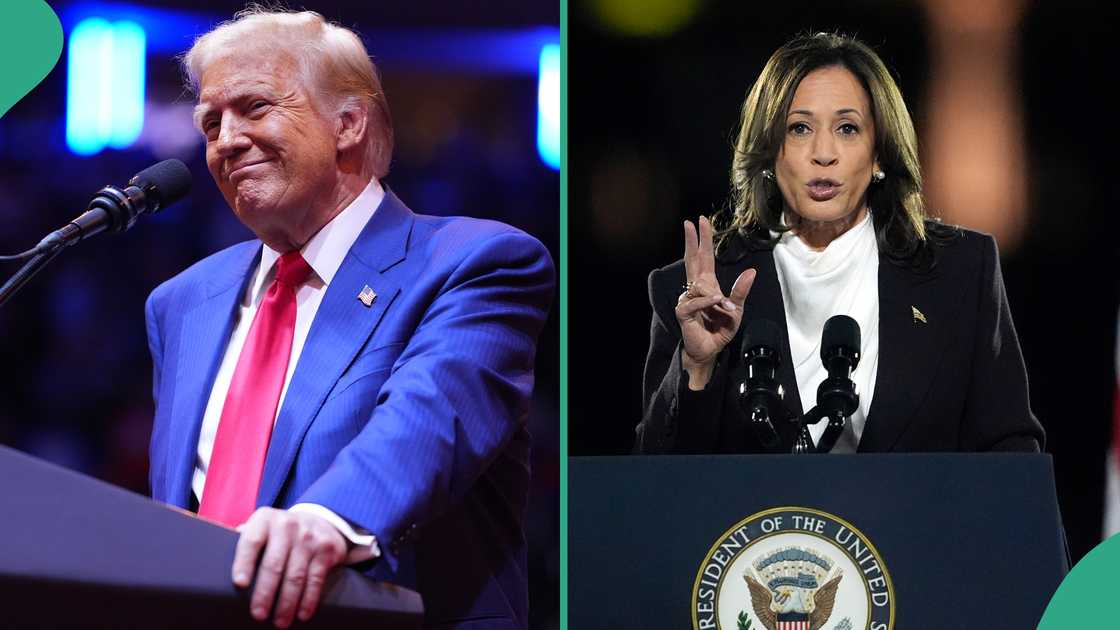 Former US President Donald Trump has declared victory over his opponent, Kamala Harris in the US presidential election, after winning three battlefield states. Former US President Donald Trump has declared victory over his opponent, Kamala Harris in the US presidential election, after winning three battlefield states.