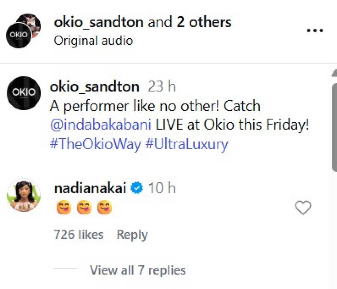 Nadia Nakai reacts after Toss hints at romance