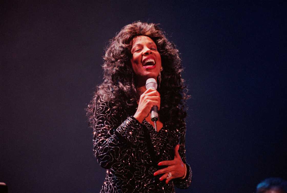 Donna Summer at the Royal Albert Hall in London in March 1996. Donna Summer at the Royal Albert Hall in London in March 1996.