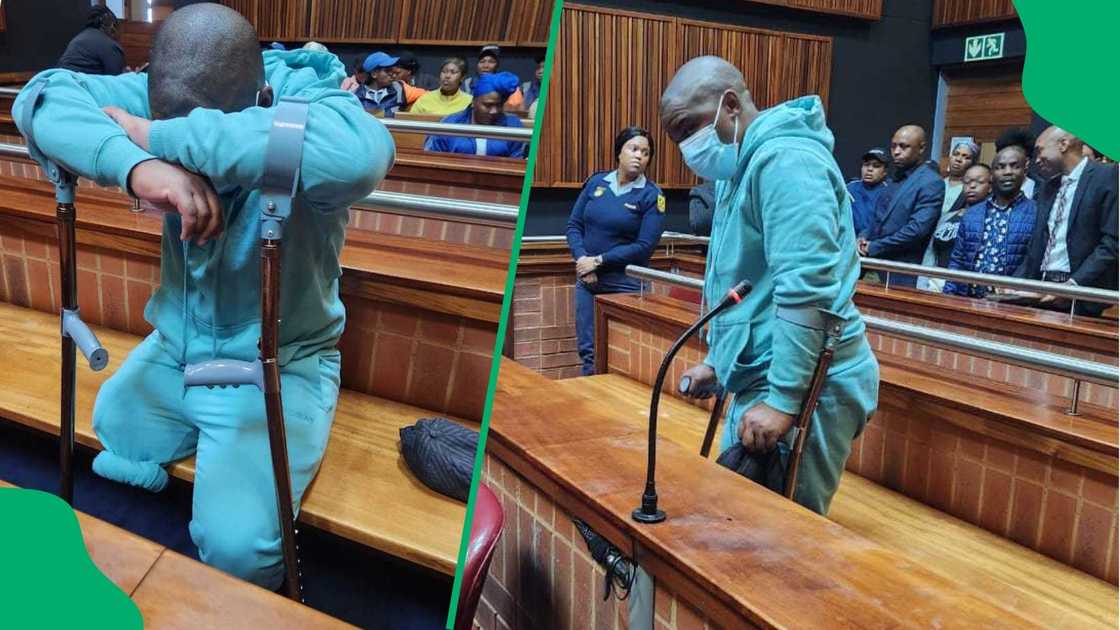 Nkosinathi Phakathi listening to his sentencing in the Pretoria High Court.