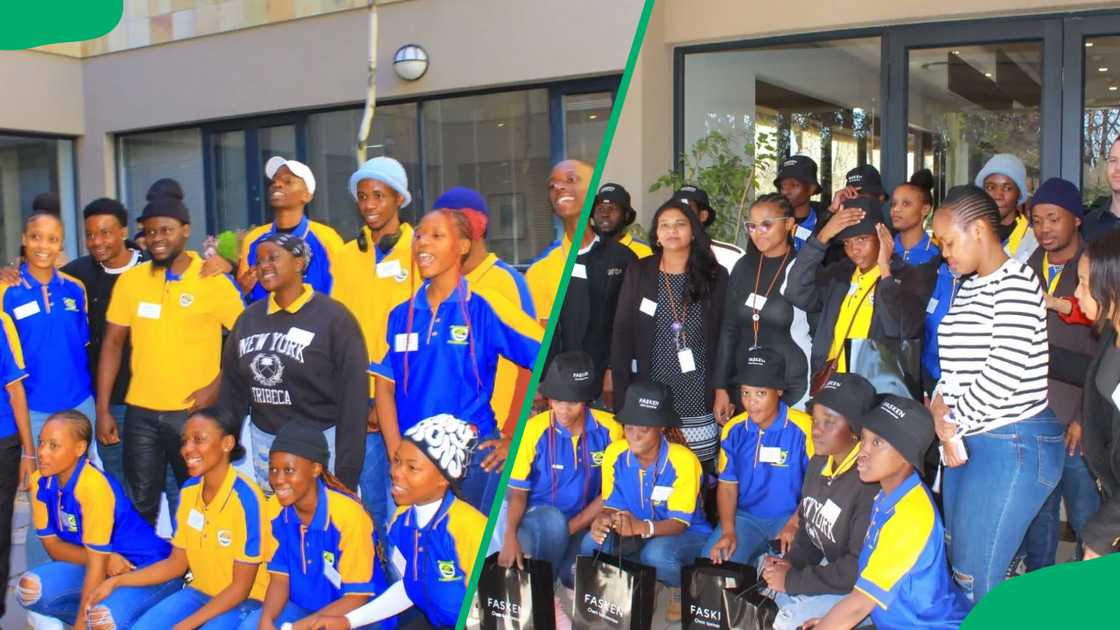 Jeppe College students celebrating Mandela Day. Jeppe College students celebrating Mandela Day.