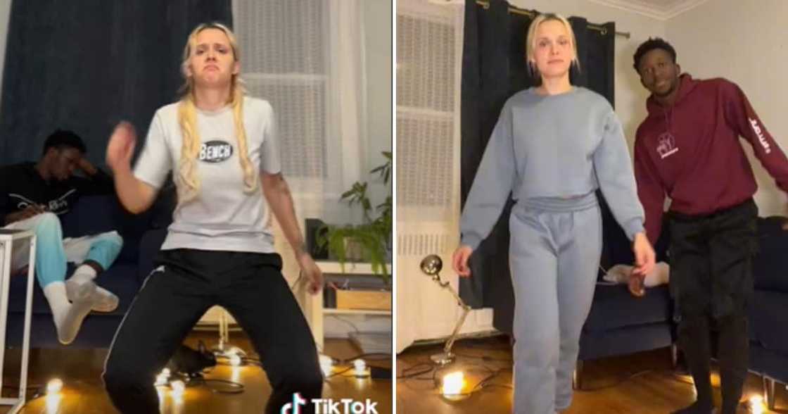 TikTok user @mashacmoi and her bae dancing TikTok user @mashacmoi and her bae dancing