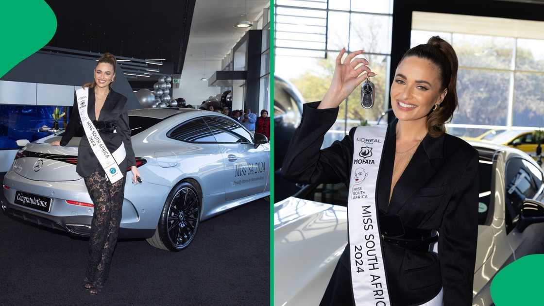 Mia Le Roux receives her new car Mia Le Roux receives her new car