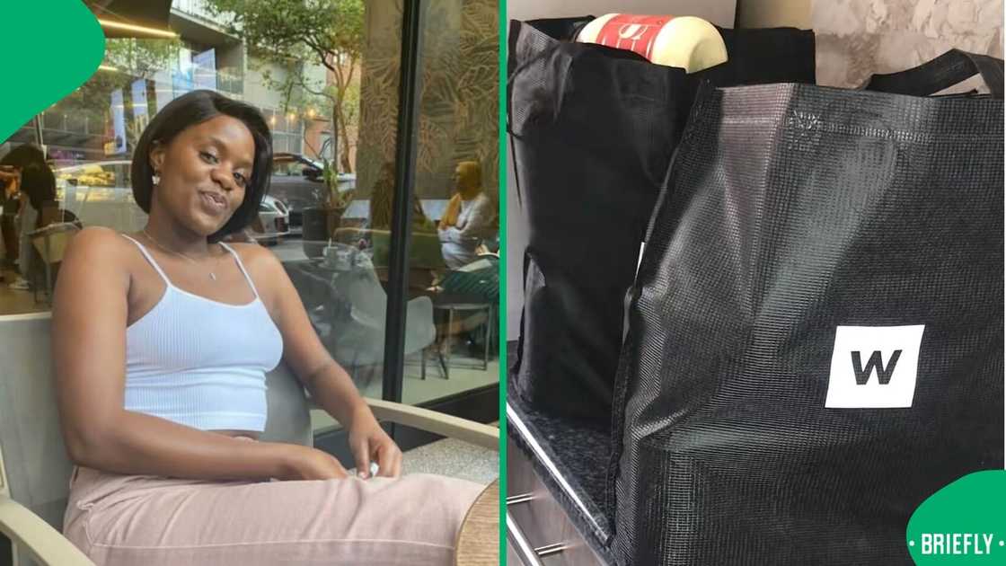 A woman showcased what she got at Woolworths for R600 in a TikTok video. A woman showcased what she got at Woolworths for R600 in a TikTok video.