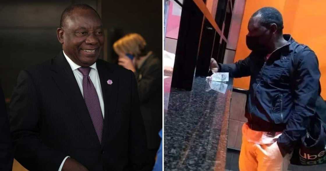 Politics, SA, Business, Mzansi, Photo, Food Delivery Guy, Cyril Ramaphosa, Other Hustles Politics, SA, Business, Mzansi, Photo, Food Delivery Guy, Cyril Ramaphosa, Other Hustles