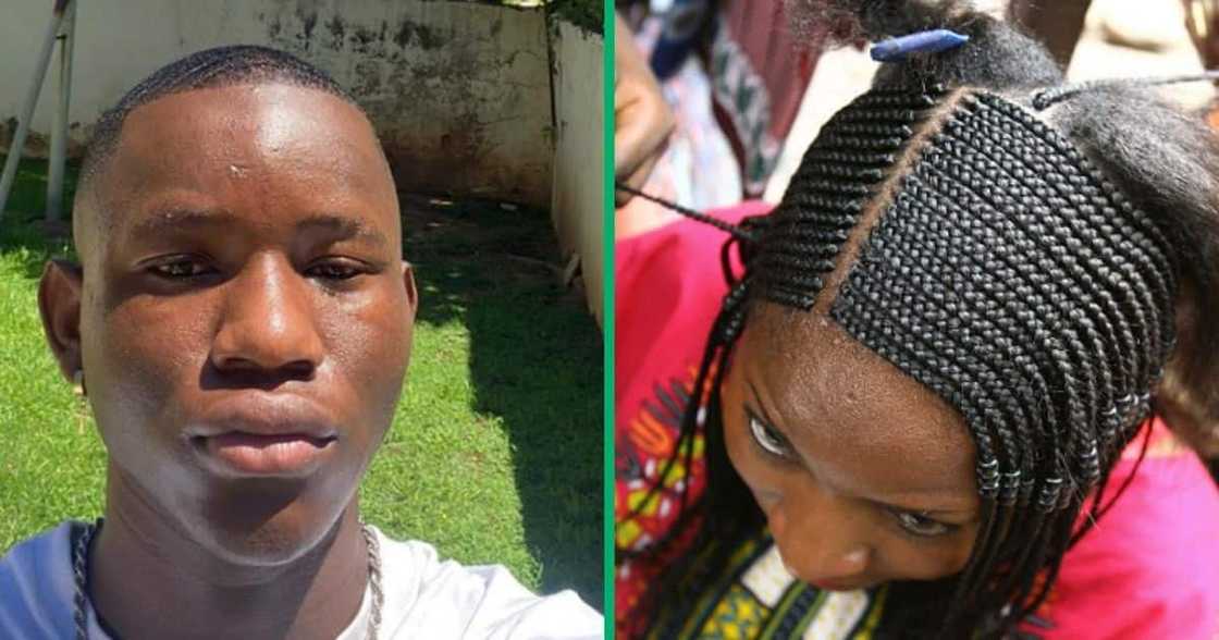 A TikTok user showed off the braiding skills he learned from YouTube. A TikTok user showed off the braiding skills he learned from YouTube.