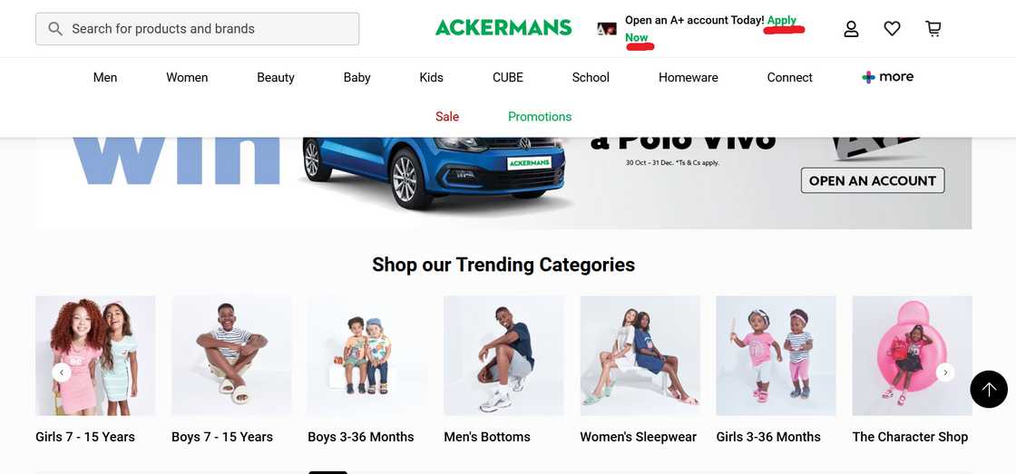 Ackermans home page