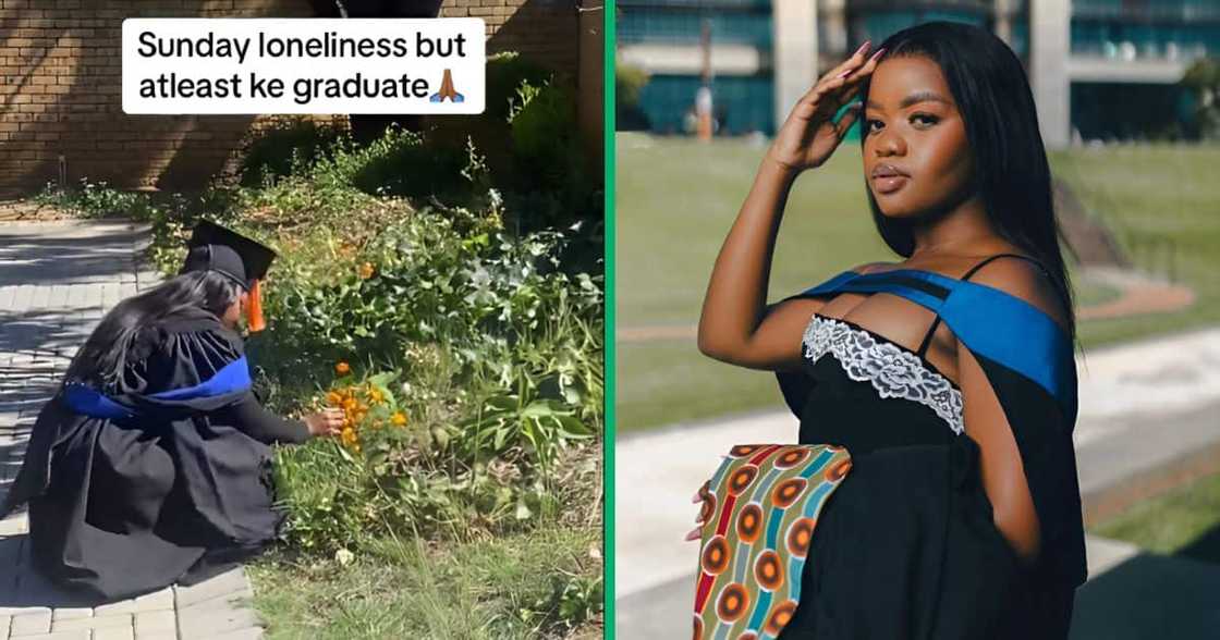 A woman shared a video of herself dancing around in her graduation gown A woman shared a video of herself dancing around in her graduation gown