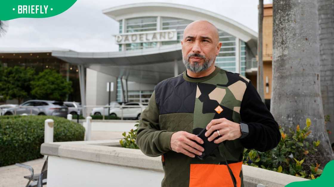 Michael Corleone Blanco in front of Miami's Dadeland Mall