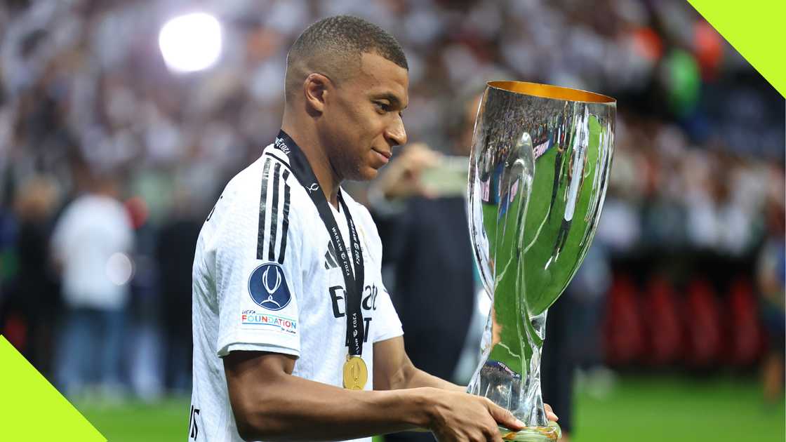 Kylian Mbappe has won the Super Cup with Real Madrid Kylian Mbappe has won the Super Cup with Real Madrid