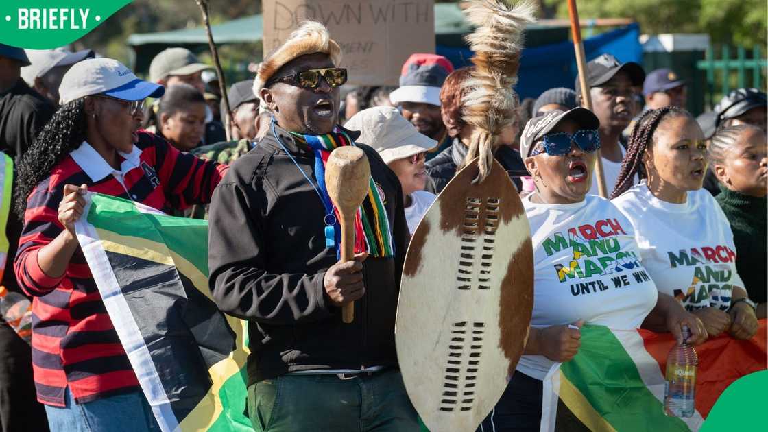 A protest against illegal immigrants organised by March and March
