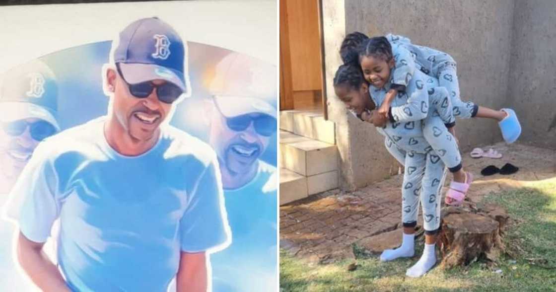 Father, daughters, social media Father, daughters, social media