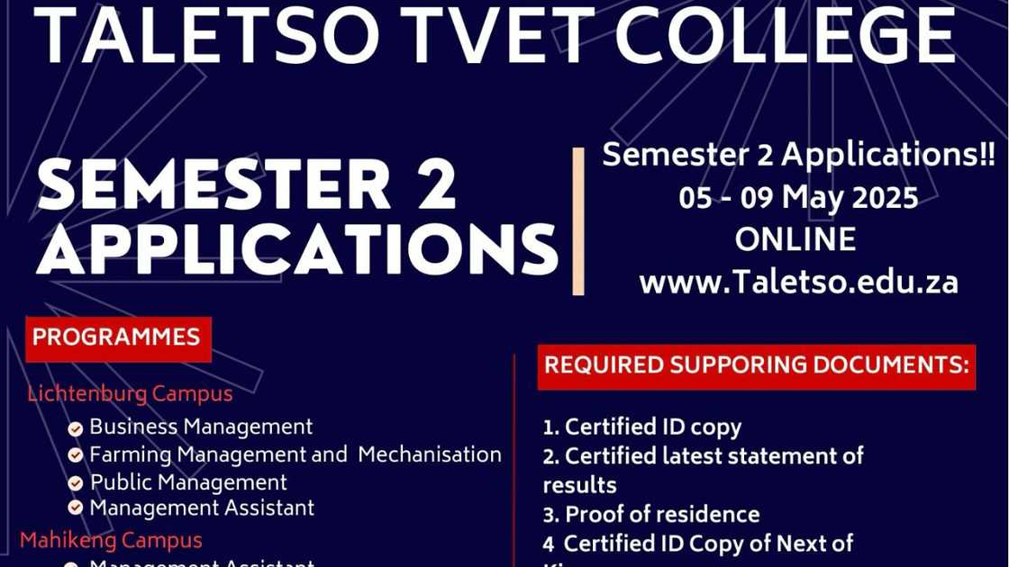 Taletso TVET College programmes Taletso TVET College programmes