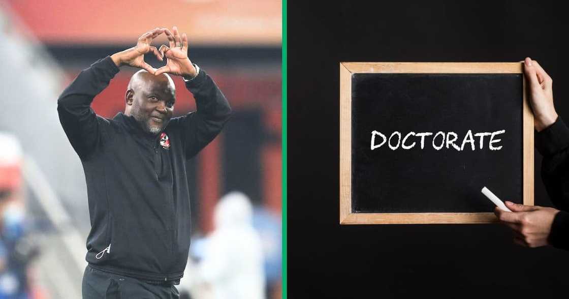 The University of Johannesburg bestowed an honourary doctorate on Dr Pitso Mosimane The University of Johannesburg bestowed an honourary doctorate on Dr Pitso Mosimane