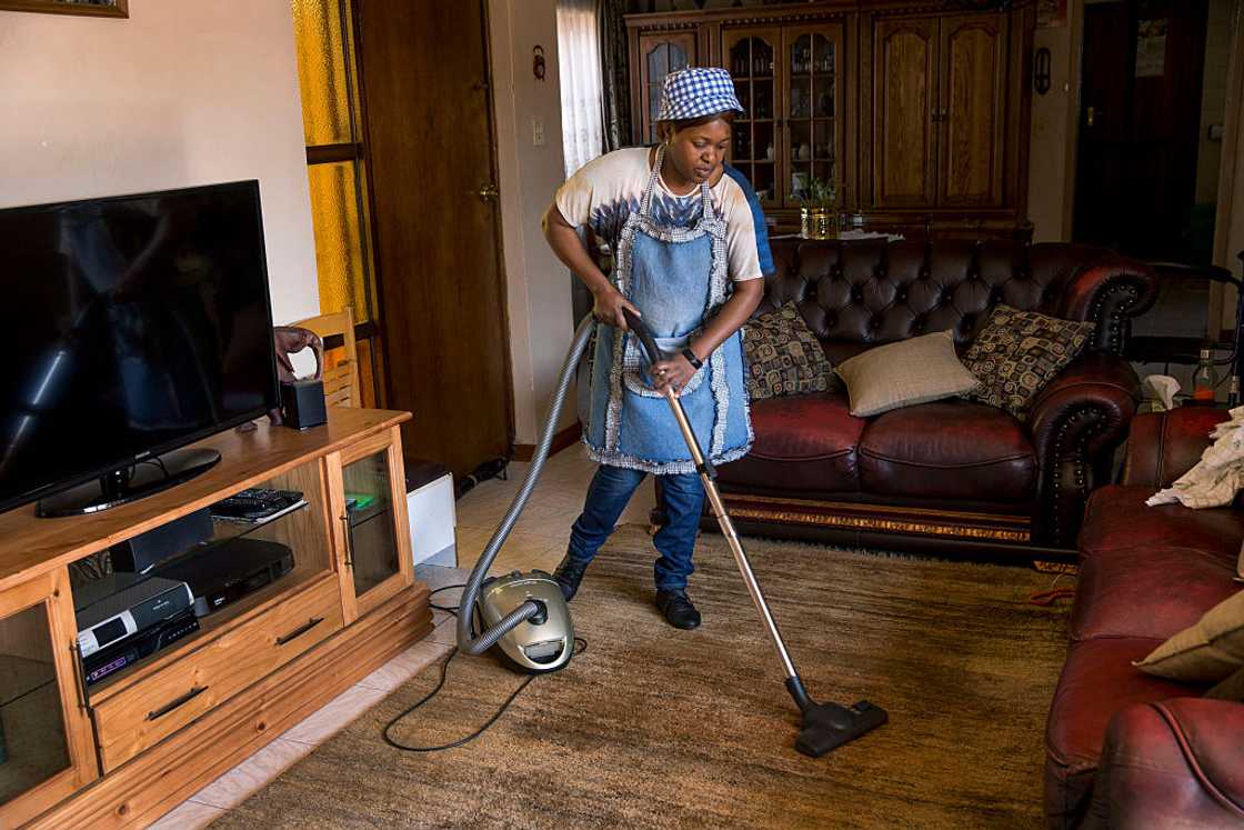 Housemaid on duty