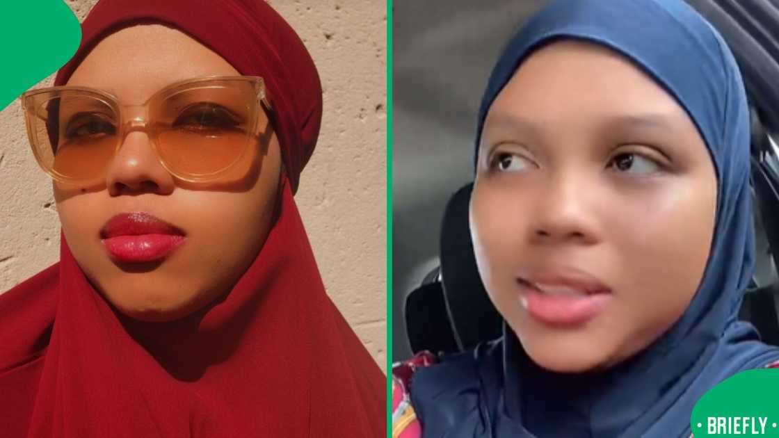 The image on the right captured Laylah wearing a hijab The image on the right captured Laylah wearing a hijab
