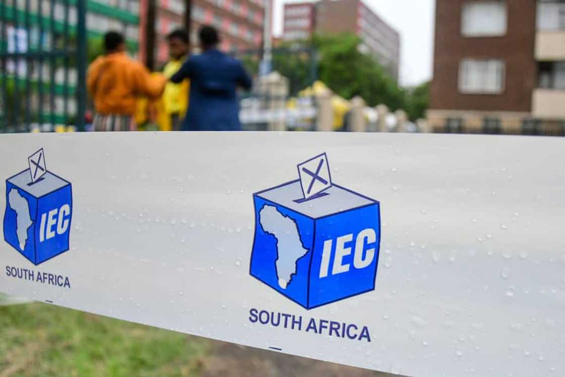 An Independent Electoral Commission strip on election day. An Independent Electoral Commission strip on election day.