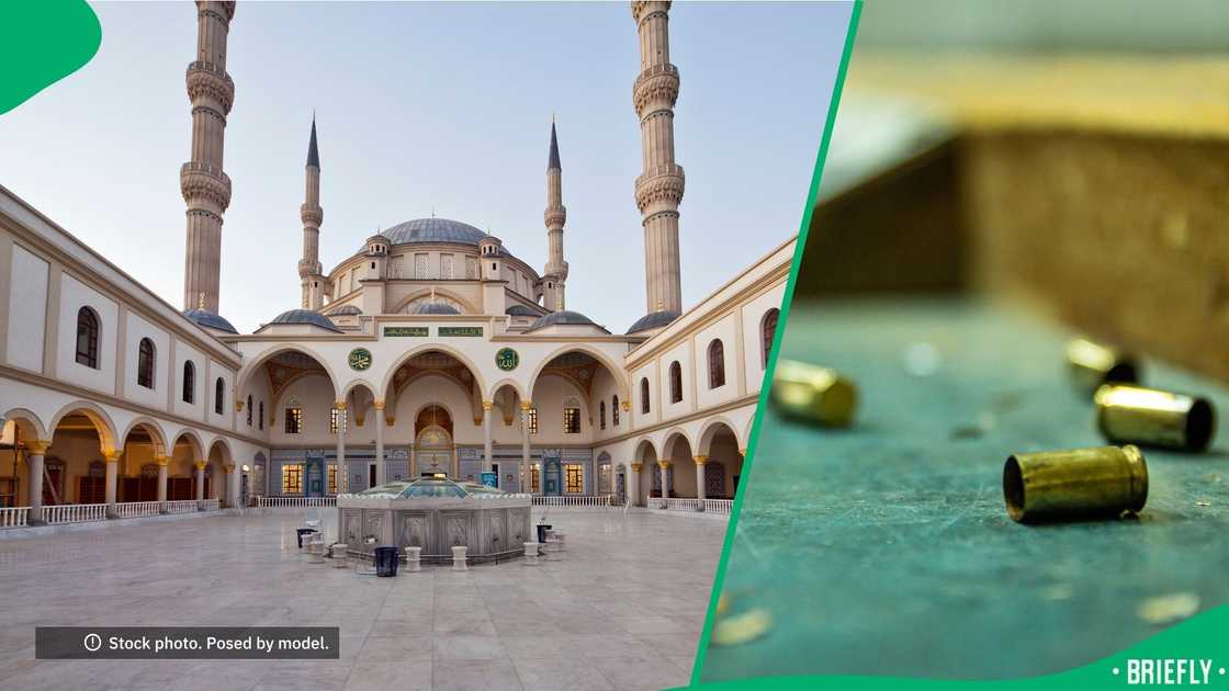 Nine people were shot at and three were killed outside of a mosque in Eldordo Park, Johannesburg Nine people were shot at and three were killed outside of a mosque in Eldordo Park, Johannesburg