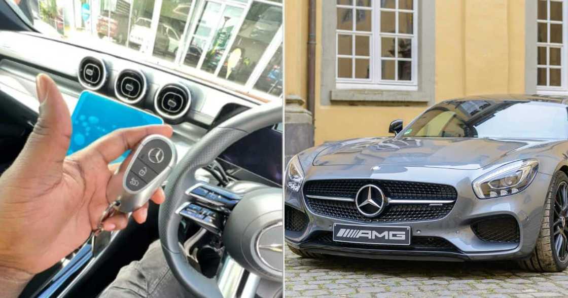 A man buys Mercedes-Benz on Valentine's Day A man buys Mercedes-Benz on Valentine's Day