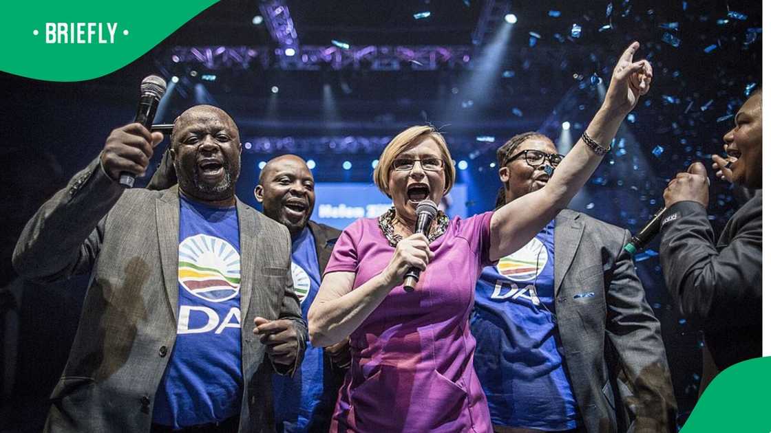 Helen Zille at final rally in 2014 Helen Zille at final rally in 2014