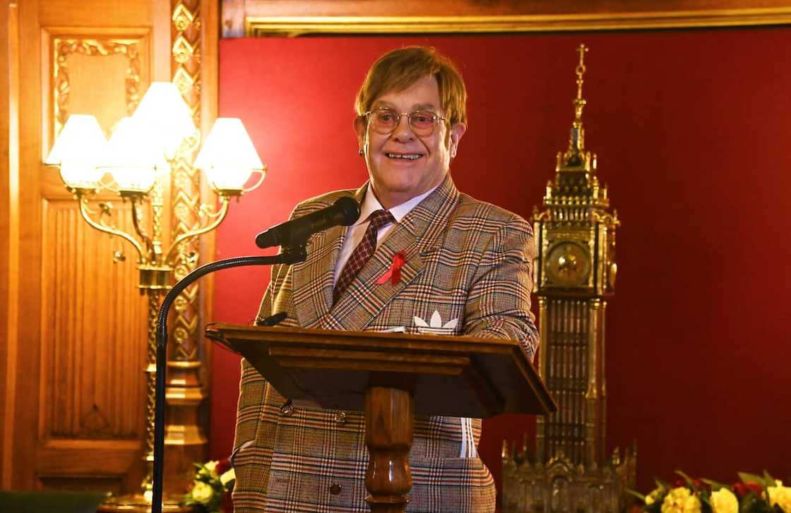 Sir Elton John speaks at a reception honouring him Sir Elton John speaks at a reception honouring him