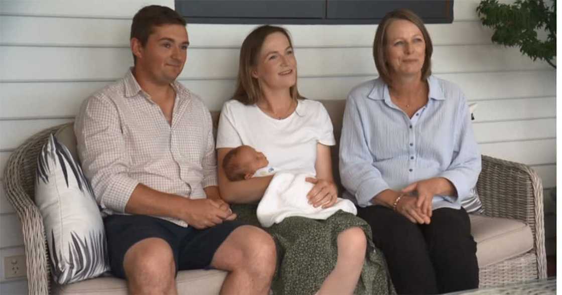 Woman gives birth to grandson, daughter, not conceive, surrogate, fertility, pregnant, genetics, Meagan White, Maree Arnold Woman gives birth to grandson, daughter, not conceive, surrogate, fertility, pregnant, genetics, Meagan White, Maree Arnold