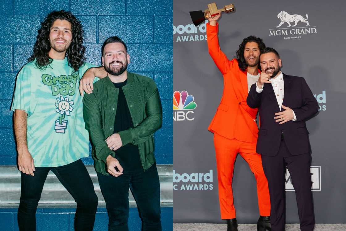 Dan and Shay celebrated an award Dan and Shay celebrated an award