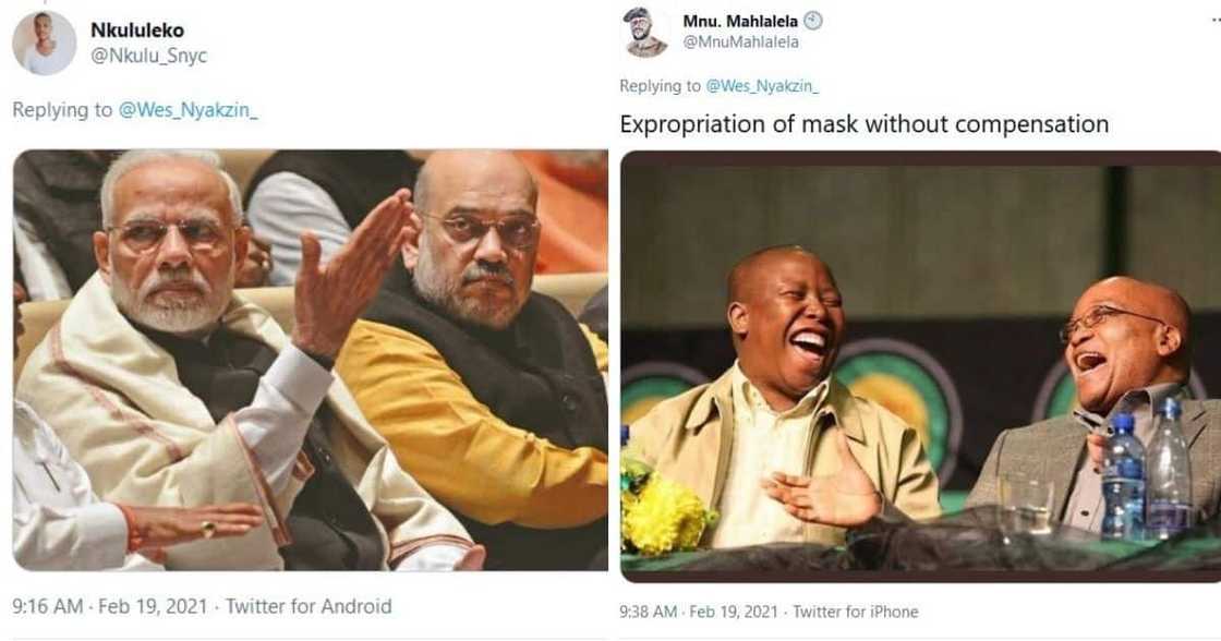 Magashule Supporter Grabs Someone Mask to Get in Front of TV Camera Magashule Supporter Grabs Someone Mask to Get in Front of TV Camera