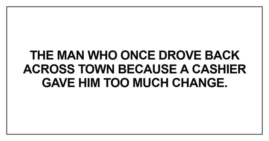 The man who once drove back The man who once drove back