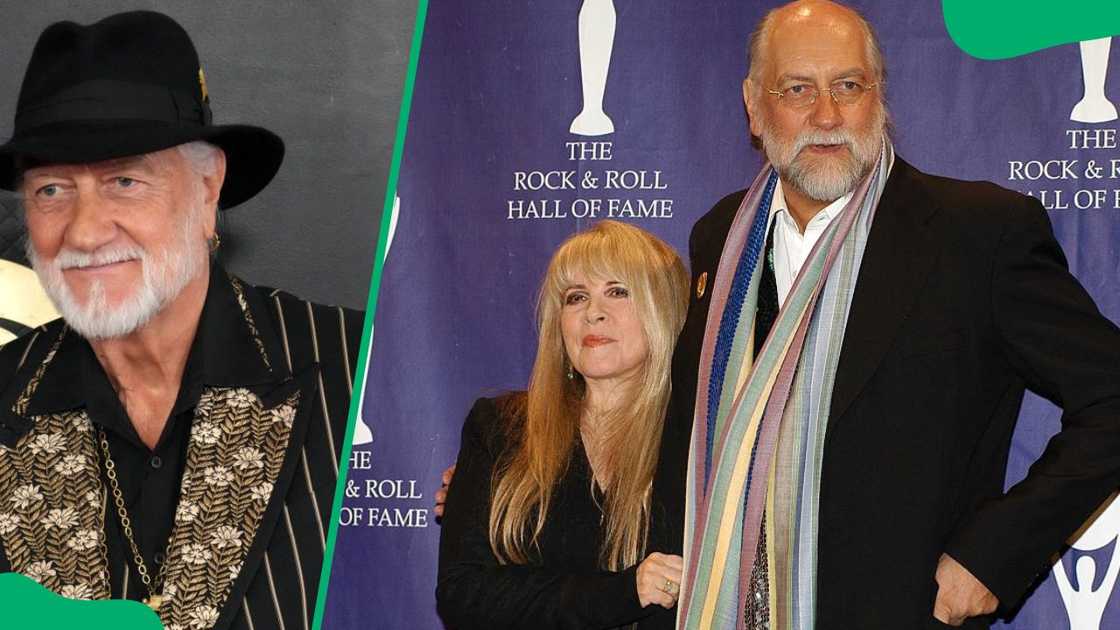 Mick Fleetwood at the 2023 Grammy Awards (L). The musician and Stevie Nicks at the Waldorf Astoria Hotel in 2005 (R) Mick Fleetwood at the 2023 Grammy Awards (L). The musician and Stevie Nicks at the Waldorf Astoria Hotel in 2005 (R)