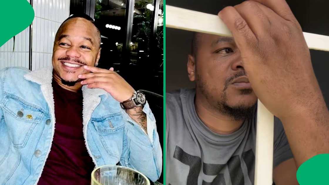 The man stood behind a locked burglar door, listening to the woman venting